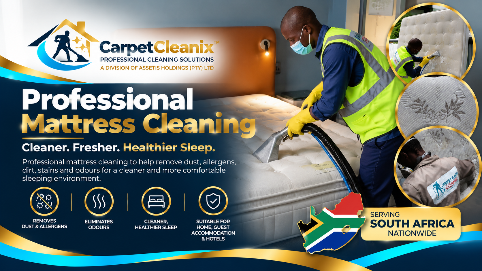 CarpetCleanix quality mattress cleaning services across South Africa